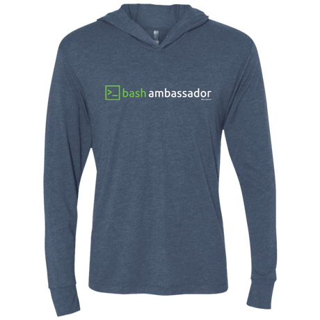 T-Shirts Indigo / X-Small Bash Ambassador Triblend Long Sleeve Hoodie Tee