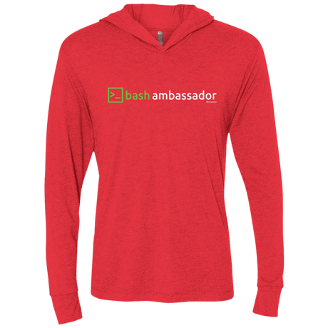 T-Shirts Vintage Red / X-Small Bash Ambassador Triblend Long Sleeve Hoodie Tee