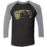 T-Shirts Vintage Black/Premium Heather / X-Small Bastion Base Men's Triblend 3/4 Sleeve