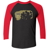 T-Shirts Vintage Black/Vintage Red / X-Small Bastion Base Men's Triblend 3/4 Sleeve