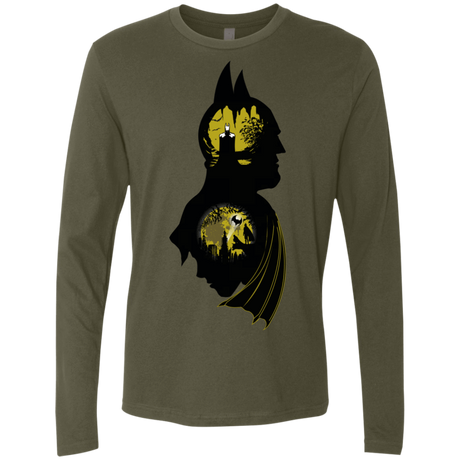 T-Shirts Military Green / Small Bat Detective Men's Premium Long Sleeve