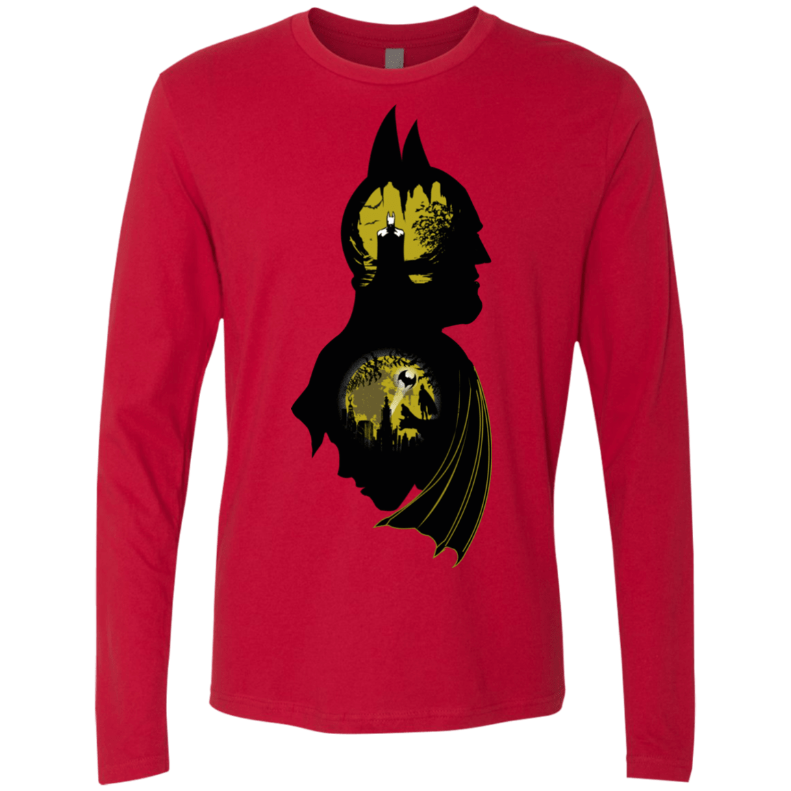 T-Shirts Red / Small Bat Detective Men's Premium Long Sleeve