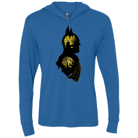 T-Shirts Vintage Royal / X-Small Bat Detective Triblend Long Sleeve Hoodie Tee