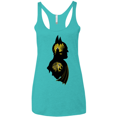 T-Shirts Tahiti Blue / X-Small Bat Detective Women's Triblend Racerback Tank