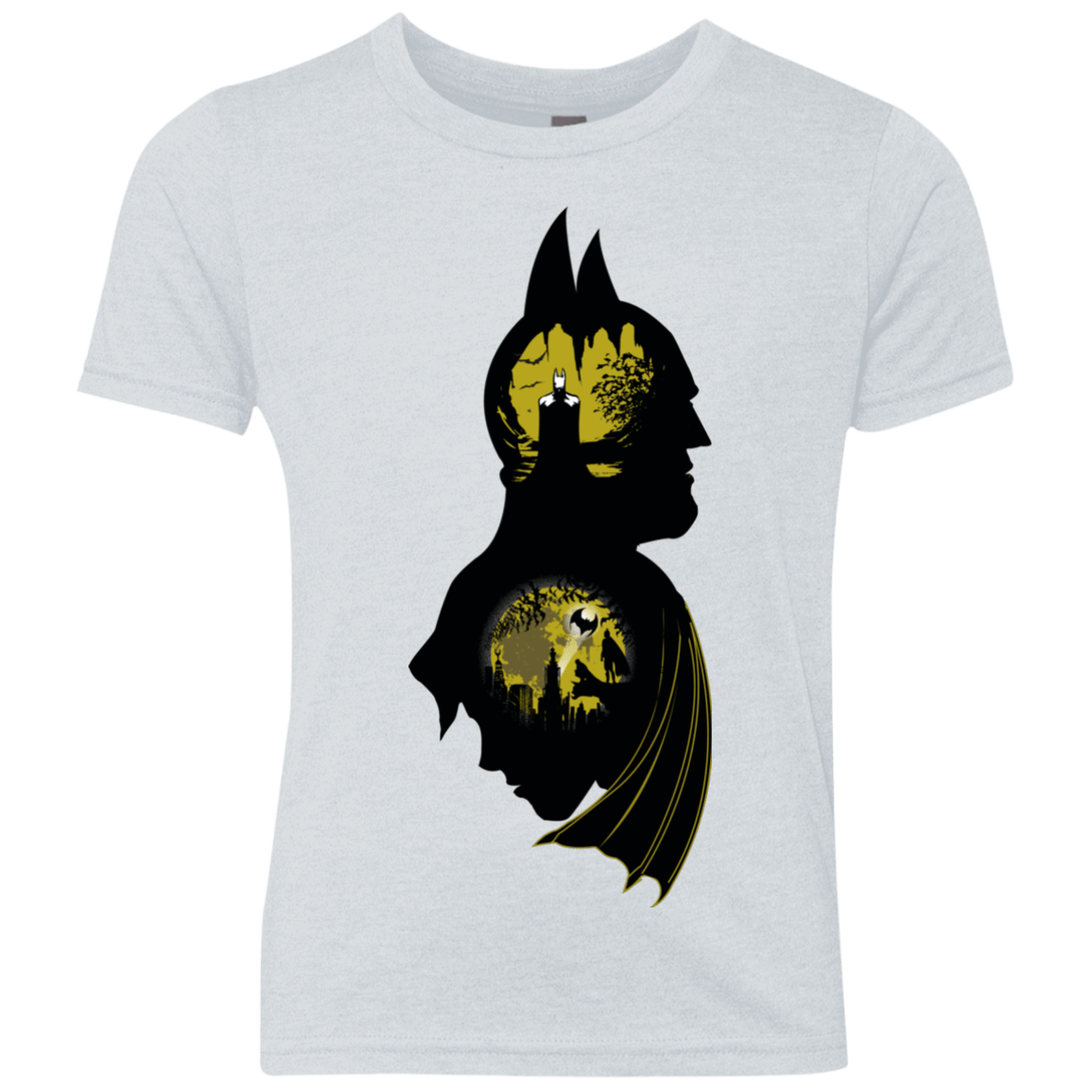 T-Shirts Heather White / YXS Bat Detective Youth Triblend T-Shirt