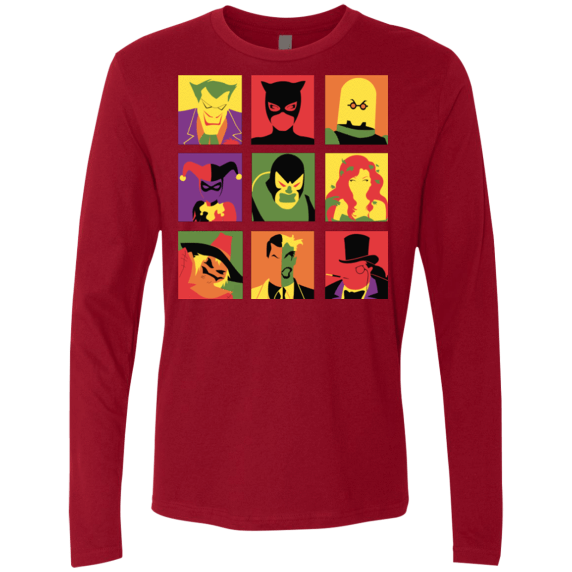 T-Shirts Cardinal / Small Bat Pop Men's Premium Long Sleeve