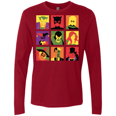 T-Shirts Cardinal / Small Bat Pop Men's Premium Long Sleeve