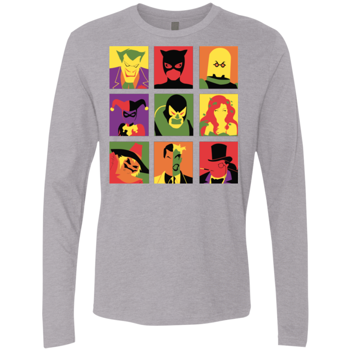 T-Shirts Heather Grey / Small Bat Pop Men's Premium Long Sleeve