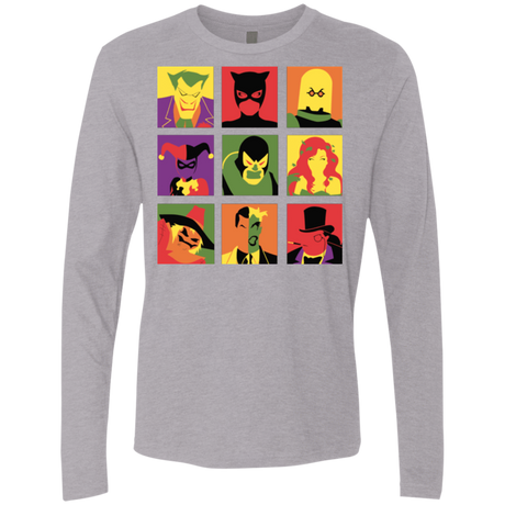 T-Shirts Heather Grey / Small Bat Pop Men's Premium Long Sleeve