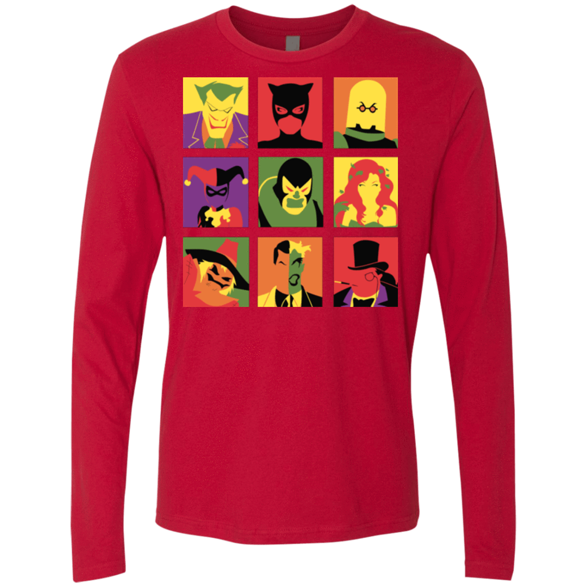 T-Shirts Red / Small Bat Pop Men's Premium Long Sleeve