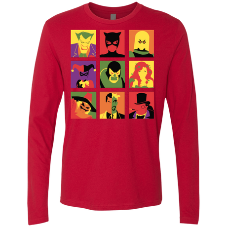 T-Shirts Red / Small Bat Pop Men's Premium Long Sleeve