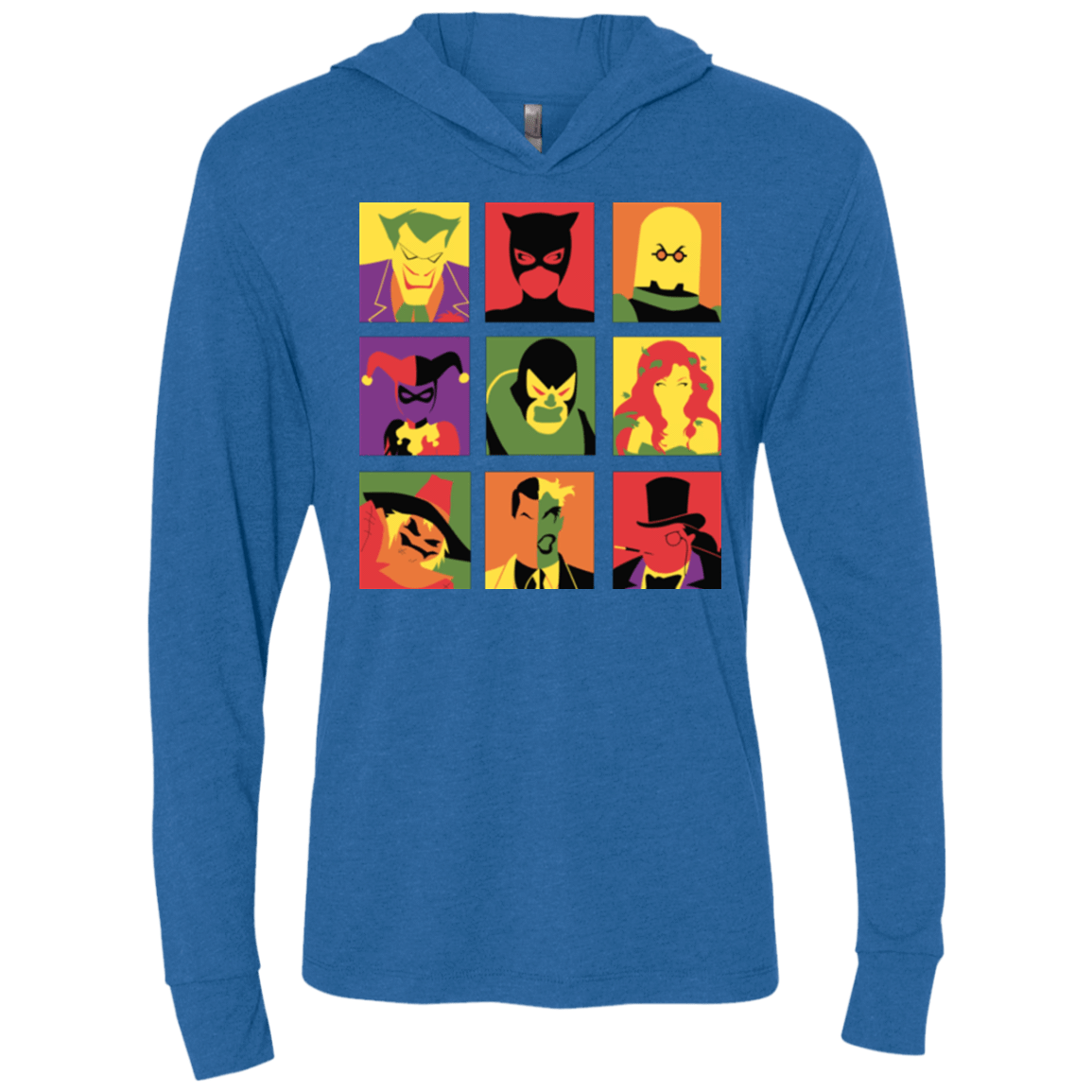 T-Shirts Vintage Royal / X-Small Bat Pop Triblend Long Sleeve Hoodie Tee