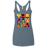 T-Shirts Indigo / X-Small Bat Pop Women's Triblend Racerback Tank