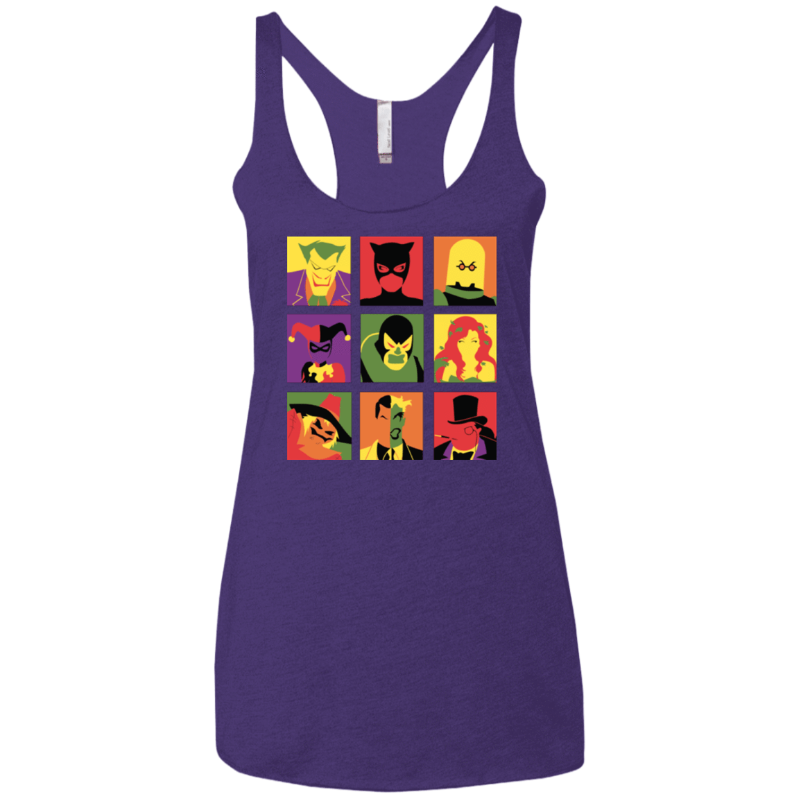 T-Shirts Purple / X-Small Bat Pop Women's Triblend Racerback Tank