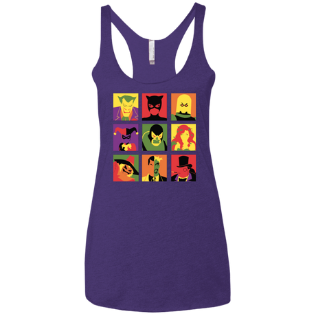 T-Shirts Purple / X-Small Bat Pop Women's Triblend Racerback Tank