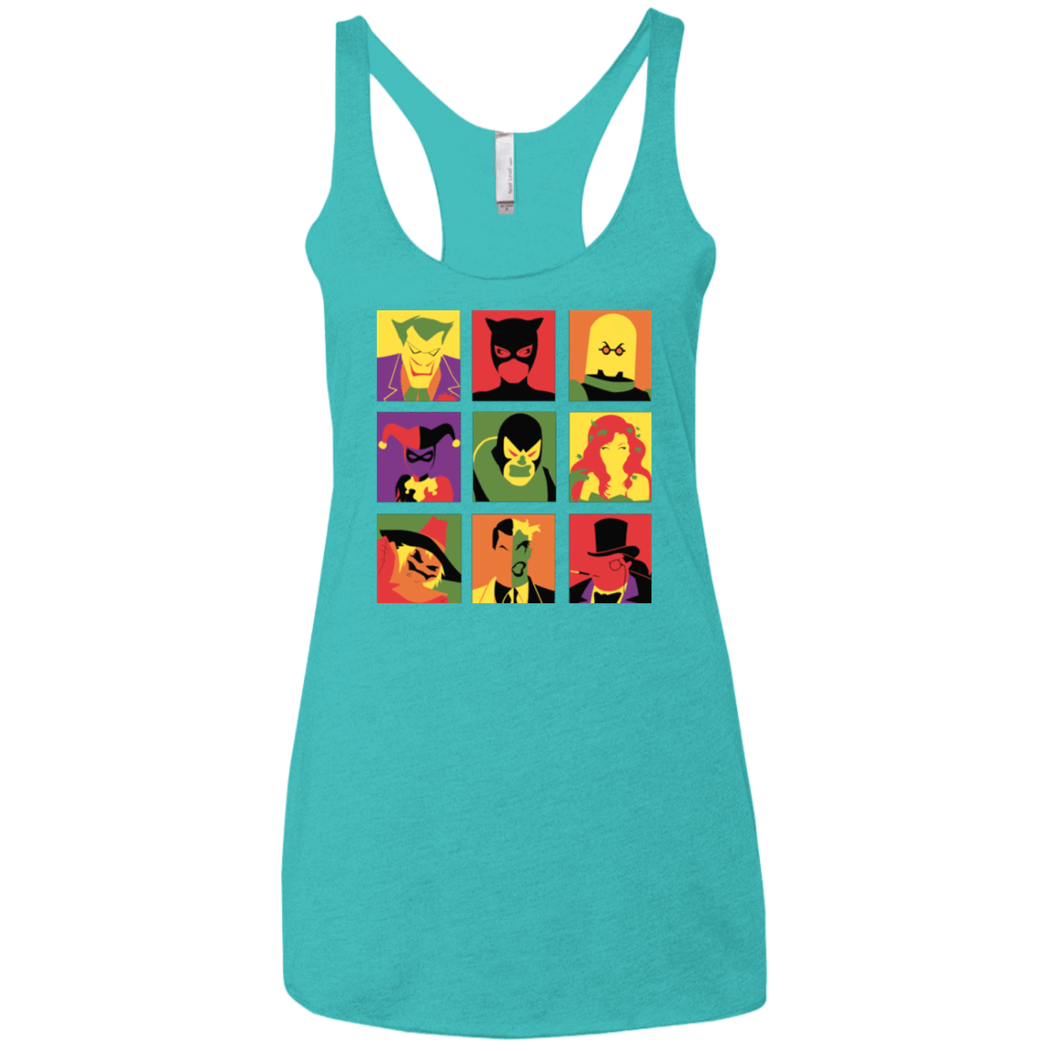 T-Shirts Tahiti Blue / X-Small Bat Pop Women's Triblend Racerback Tank