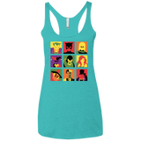 T-Shirts Tahiti Blue / X-Small Bat Pop Women's Triblend Racerback Tank