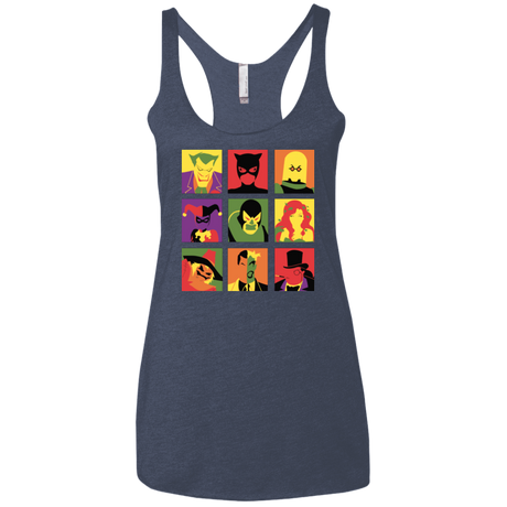 T-Shirts Vintage Navy / X-Small Bat Pop Women's Triblend Racerback Tank