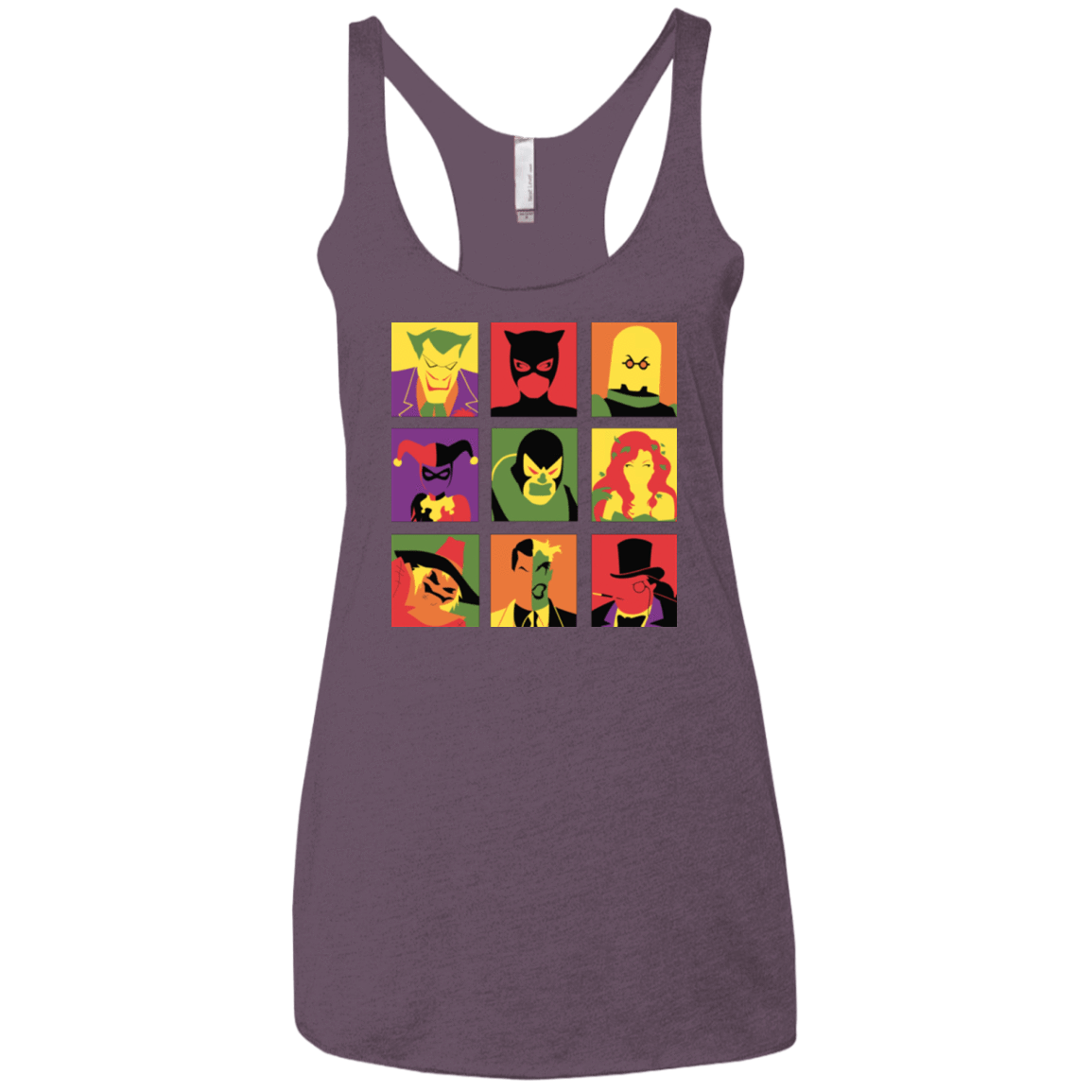 T-Shirts Vintage Purple / X-Small Bat Pop Women's Triblend Racerback Tank
