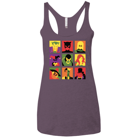 T-Shirts Vintage Purple / X-Small Bat Pop Women's Triblend Racerback Tank