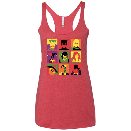 T-Shirts Vintage Red / X-Small Bat Pop Women's Triblend Racerback Tank