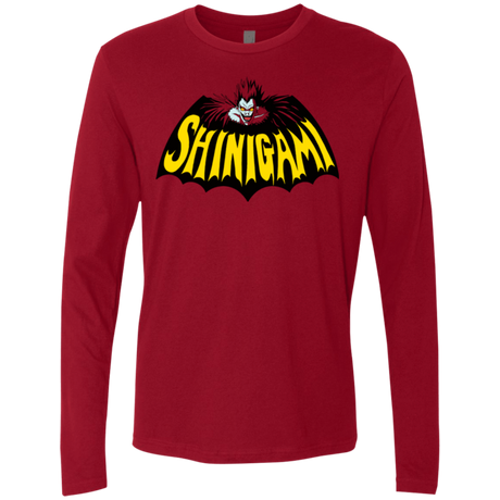 T-Shirts Cardinal / Small Bat Shinigami Men's Premium Long Sleeve