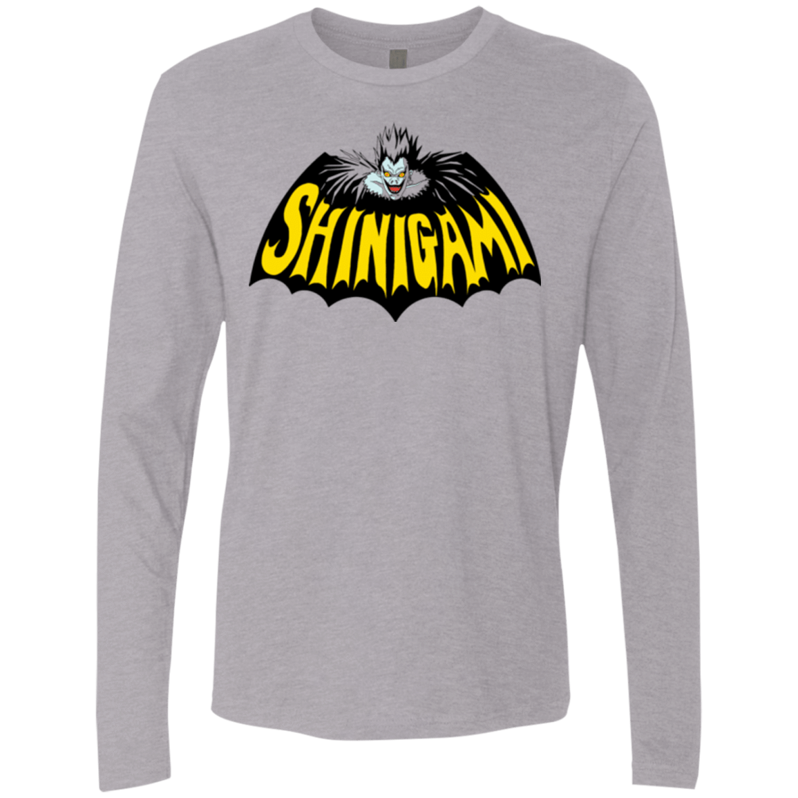 T-Shirts Heather Grey / Small Bat Shinigami Men's Premium Long Sleeve