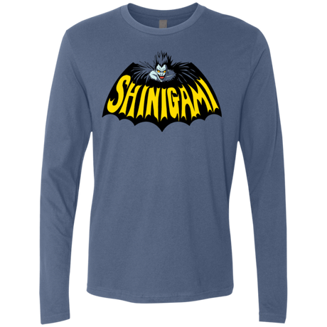 T-Shirts Indigo / Small Bat Shinigami Men's Premium Long Sleeve