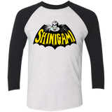 T-Shirts Heather White/Vintage Black / X-Small Bat Shinigami Men's Triblend 3/4 Sleeve