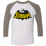 T-Shirts Heather White/Vintage Grey / X-Small Bat Shinigami Men's Triblend 3/4 Sleeve