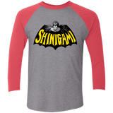 T-Shirts Premium Heather/ Vintage Red / X-Small Bat Shinigami Men's Triblend 3/4 Sleeve