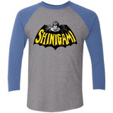 T-Shirts Premium Heather/ Vintage Royal / X-Small Bat Shinigami Men's Triblend 3/4 Sleeve