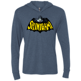 T-Shirts Indigo / X-Small Bat Shinigami Triblend Long Sleeve Hoodie Tee