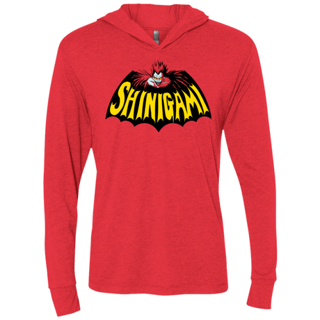 T-Shirts Vintage Red / X-Small Bat Shinigami Triblend Long Sleeve Hoodie Tee