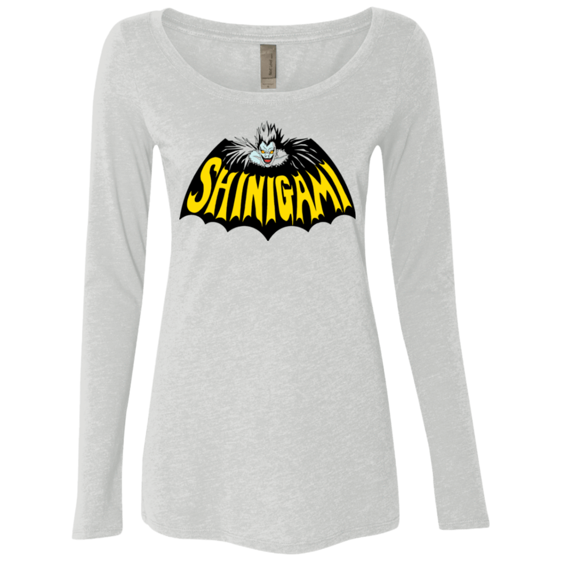 T-Shirts Heather White / Small Bat Shinigami Women's Triblend Long Sleeve Shirt