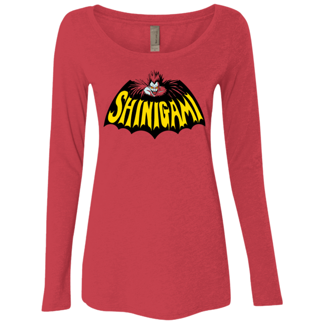 T-Shirts Vintage Red / Small Bat Shinigami Women's Triblend Long Sleeve Shirt