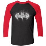 T-Shirts Vintage Black/Vintage Red / X-Small Bat Smoke Men's Triblend 3/4 Sleeve