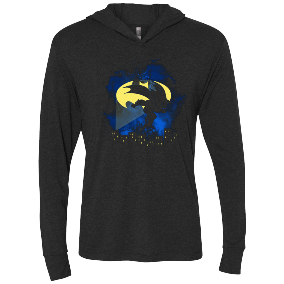 T-Shirts Vintage Black / X-Small BAT SPACE Triblend Long Sleeve Hoodie Tee