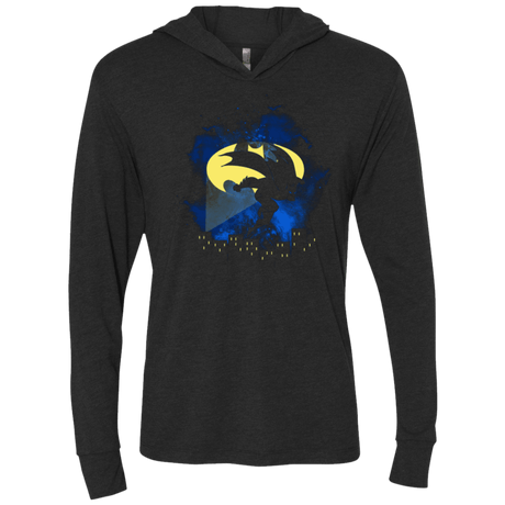 T-Shirts Vintage Black / X-Small BAT SPACE Triblend Long Sleeve Hoodie Tee