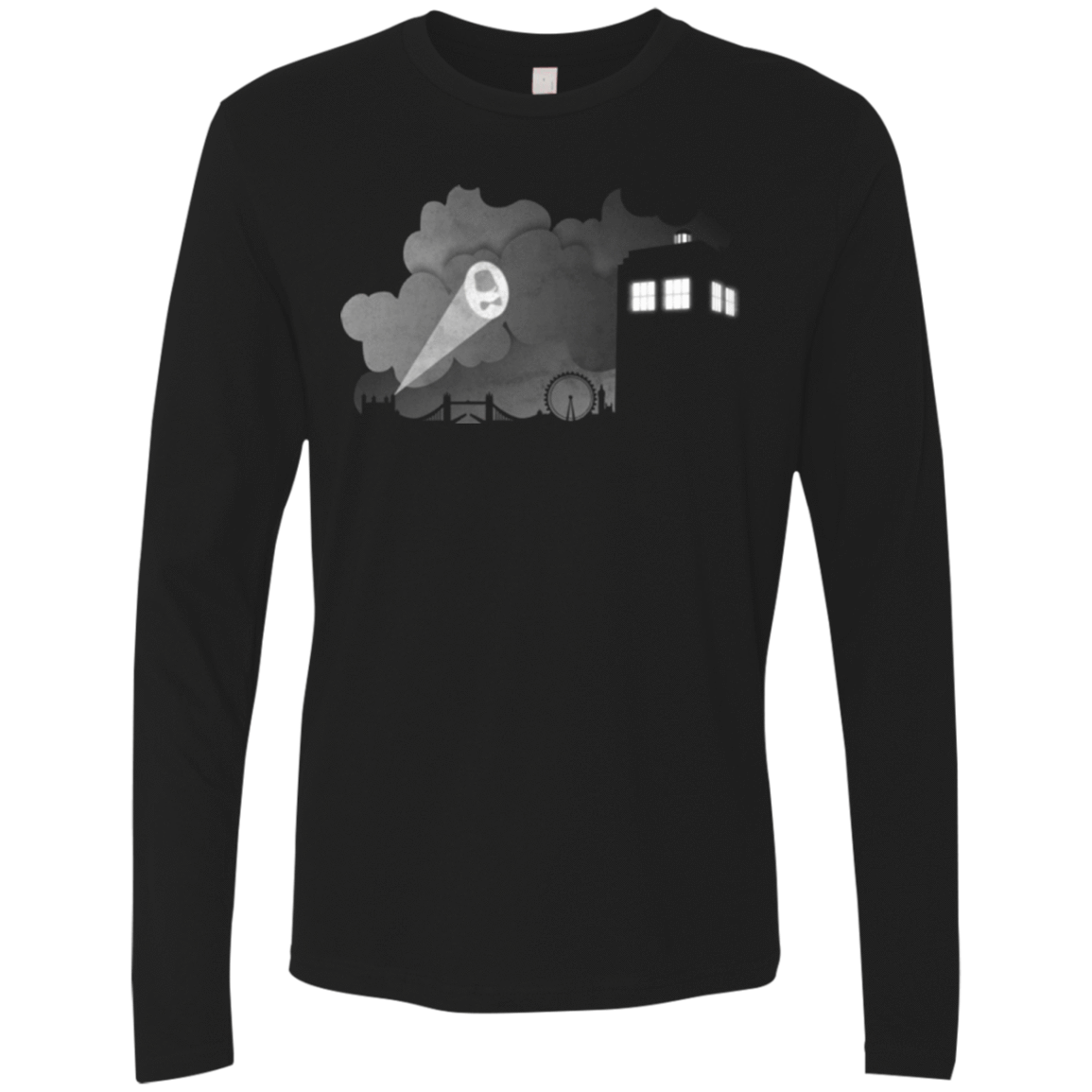 T-Shirts Black / Small Bat Tardis Men's Premium Long Sleeve