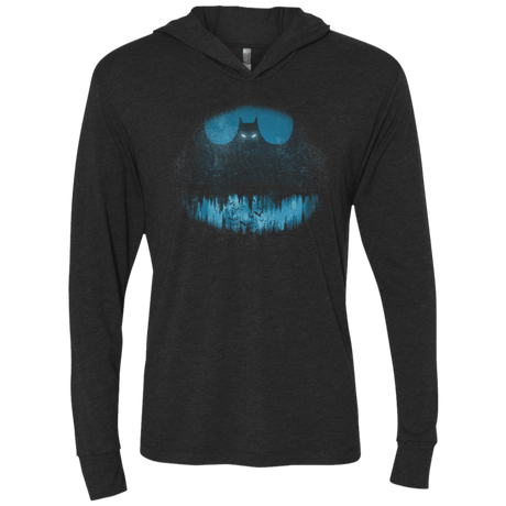 T-Shirts Vintage Black / X-Small Batcave Triblend Long Sleeve Hoodie Tee