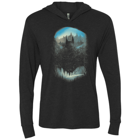 T-Shirts Vintage Black / X-Small Batcaving Triblend Long Sleeve Hoodie Tee