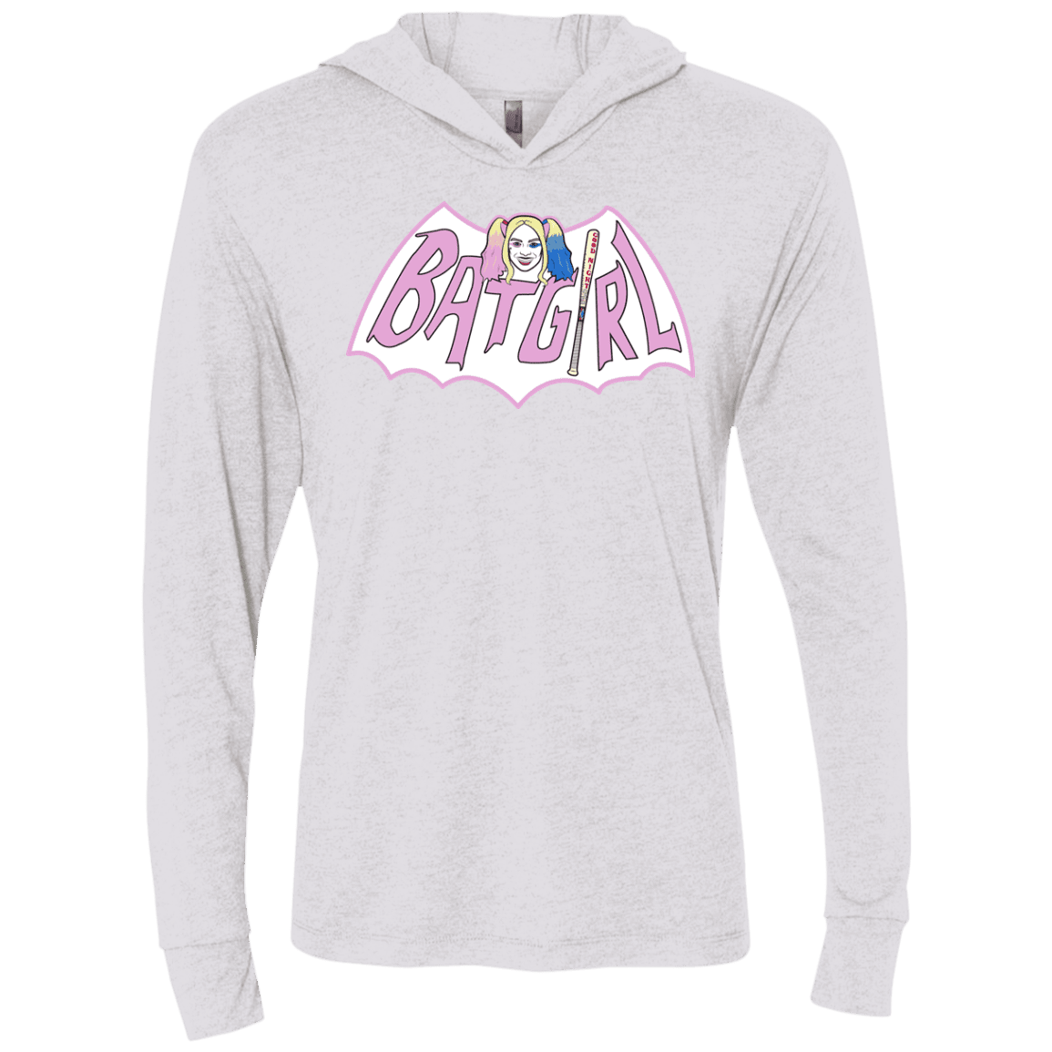 T-Shirts Heather White / X-Small Batgirl Triblend Long Sleeve Hoodie Tee