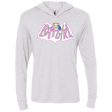 T-Shirts Heather White / X-Small Batgirl Triblend Long Sleeve Hoodie Tee
