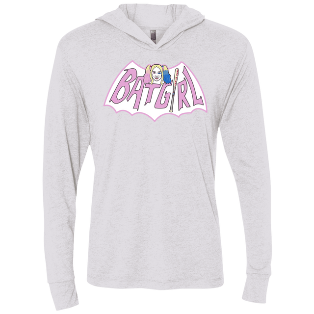 T-Shirts Heather White / X-Small Batgirl Triblend Long Sleeve Hoodie Tee