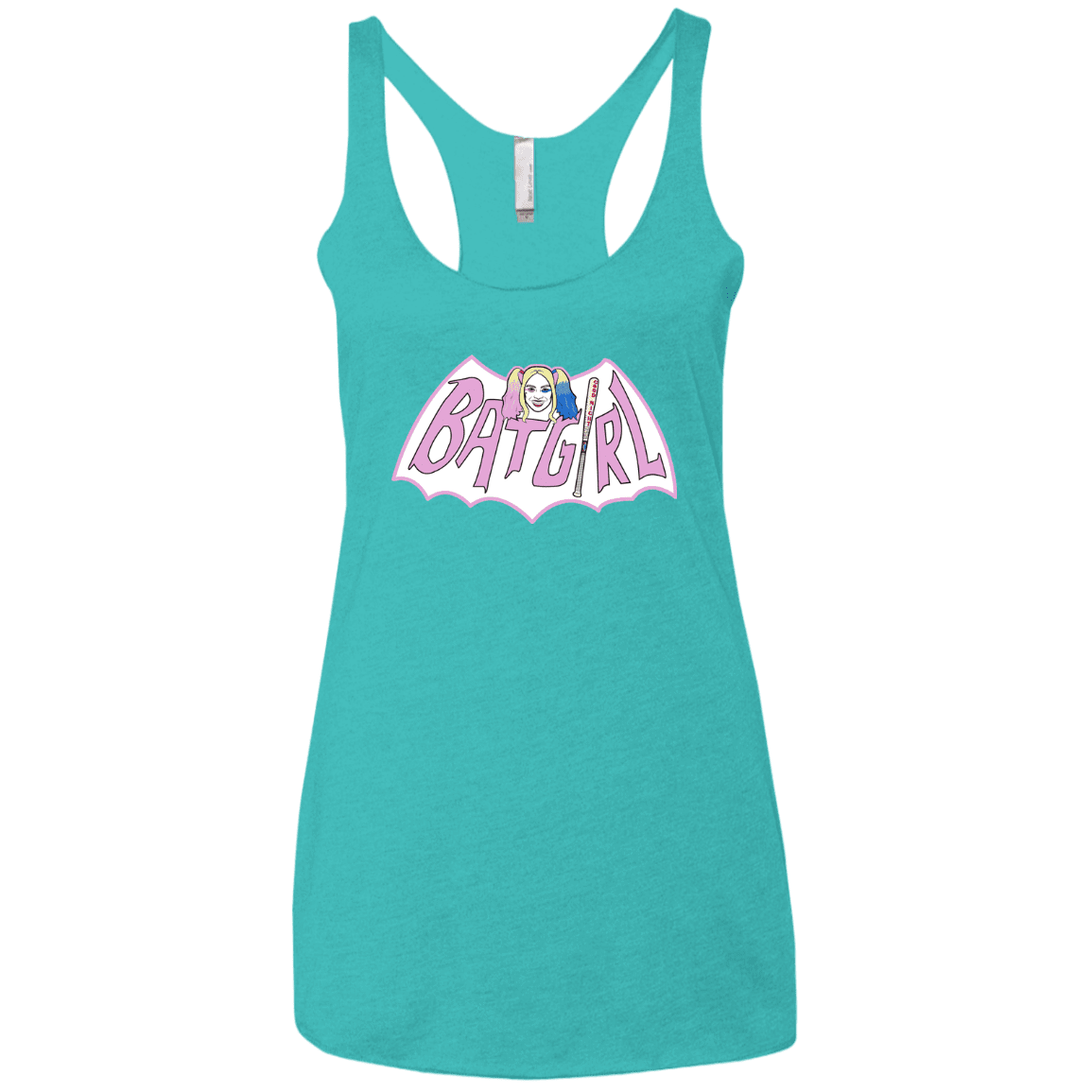 T-Shirts Tahiti Blue / X-Small Batgirl Women's Triblend Racerback Tank