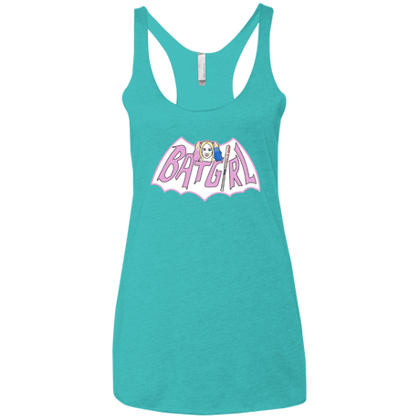 T-Shirts Tahiti Blue / X-Small Batgirl Women's Triblend Racerback Tank