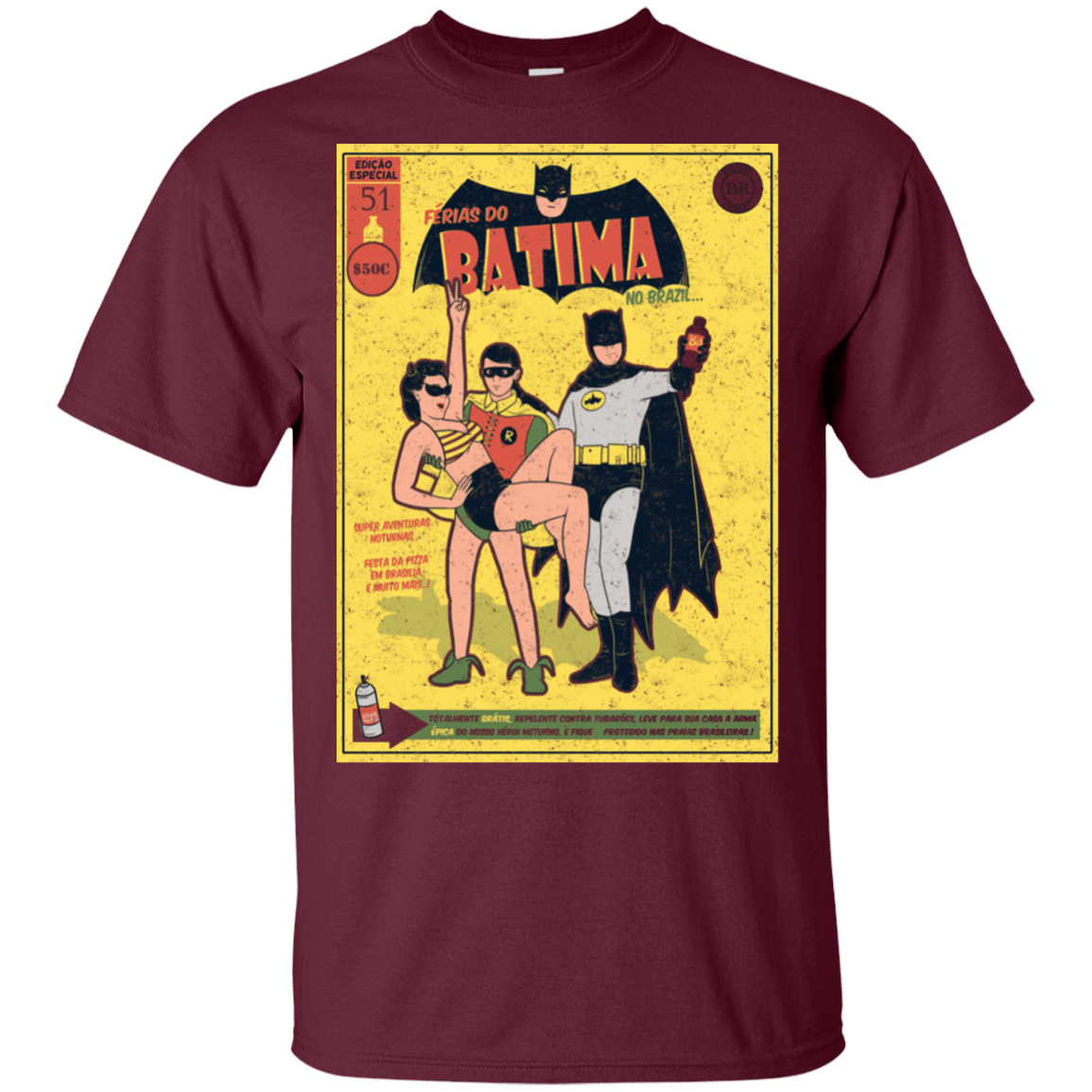 T-Shirts Maroon / S Batima T-Shirt