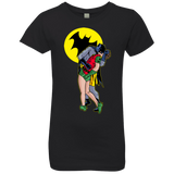 T-Shirts Black / YXS Batkiss Signal Girls Premium T-Shirt