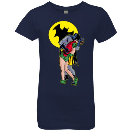 T-Shirts Midnight Navy / YXS Batkiss Signal Girls Premium T-Shirt